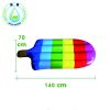 RUNSEN 140cm Colored Inflatable Boat Popsicle Holder PVC Floating Ice Cream Shape Boat Toy for Summer Swimming pool Beach Water Inflatable Toy