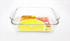 Squared glass baking dish