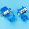 D-sub connector with 9 15 25 37 contacts male and female solder dip right angle idc type