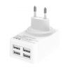 Wholesale EU Plug 22W 4.4Amp 4 Port USB Phone Wall Charger US multi port mobile phone cell phone charger tablet charger