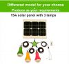 Portable Solar Energy System Solar Powered Lighting Kits with Phone Charger