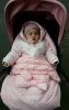 Armani Junior baby girls pink padded nest bunting sleeping bag 