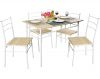 Harper&amp;amp;amp;amp;Bright Designs 5-piece Wood and Metal Dining Set Table and 4 Chairs, Multiple Finishes