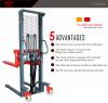 China factory 1.5T hand manual stacker