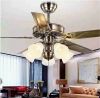 Hot selling new led light ceiling fan combo big hotel antique vintage chandelier