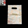 Clear logo printed PE plastic patch handle bag die cut shopping bags