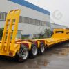 3 axle 80 tons low bed truck trailer low loader semi trailer 