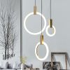 modern LED acrylic wooden chandelier hanging pendant lamp 