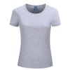 Combed cotton round neck polo t shirts short sleeve custom logo womens T shirt