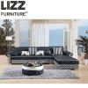 Modern Miami Furniture Leisure Sectional Leather Sofa