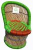 Ecowoodies Hyssop Handicraft Cane Wooden Sitting Stool  - Cane Furniture Set (Light Green) 