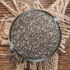 organic and conventional Chia seeds (black and white)
