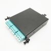 MPO-LC MPO panel OM3 0.9mm 12 port Cold Rolled Steel Sheet MPO Module/Cassette