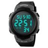 Outdoor dress digital watches 5ATM with Taiwan chip and imported EL lighting PU resin strap digital sport watch