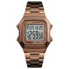 Best selling rose gold color digital mens watches stainless steel waterproof watches