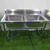 China manufacture undershelf moulded 201 304 restaurant stainless steel kitchen sink