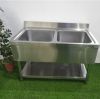 China manufacture moulded 201 304 apron Commercial stainless steel kitchen sink