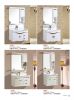 single piece wall mounted cheap bathroom vanity with mirror cabinet