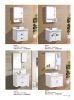 single piece wall mounted cheap bathroom vanity with mirror cabinet