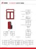 Aluminium profiles section for casement windows and doors