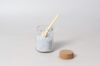 bath salt glass bottle 250ml cosmetic jar 8oz glass bottle with wooden spoon and cork lid