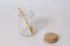 bath salt glass bottle 250ml cosmetic jar 8oz glass bottle with wooden spoon and cork lid