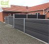 WPC wood plastic composite fence cheap wooden fence panels with aluminium post