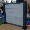 UV proof wood plastic composite fence panel with iron crossbeam used post