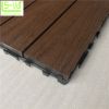 Anti-slip 3D wood grain wpc mosaic floor tile for swimming pool balcony