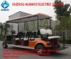 Battery powered golf buggy AW2064KSF, 8 seats (6+2) with a fixed seat facing backwards