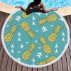 Circle Pineapple Printed beach towels