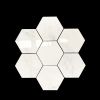 Oriental white marble hexagon mosaic tile