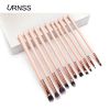 premium 14 pcs synthetic fiber pink rose gold makeup brush set