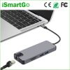 8 in 1 USB-C to RJ45 Ethernet 4K HDMI VGA USB3.0 HUB SD/TF Card Reader