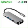 5 in 1 Type C to RJ45 Gigabet Ethernet 4K HDMI Adapter USB3.0