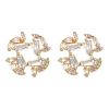 Gorgeous Wedding Bridal Earring Round Shaped Jewelry In Stock