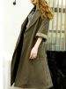 moozoi Solid long style trench coat