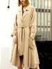 moozoi Solid long style trench coat