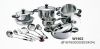 stainless steel wide edge cookware set with Thermometer