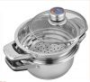 stainless steel wide edge cookware set with Thermometer