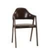 Retro Iron Art A Chair With Armrest/ PU Cushion For Restaurant /Hotel / Living Room/ Cafe Shop Etc Place  