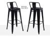 Strong Durable 76cm High Leg Bright Color Iron Art Bar Chair With Shot Backrest Suitable For Cafe /Bar  