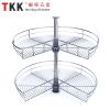 180 degree Revolving Wire Basket Storage 2 tier kitchen lazy susan