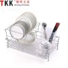 Two-layer Chrome Kitchen Cabinet Dish Rack