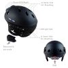 Water sports helmet with Camera Mount and LED light Troffer