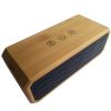 high-end wooden bamboo portable bluetooth speaker can use wireless