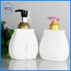 500ml clear PET plastic empty shower gel bottle with lotion pump for wholesale