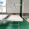 Greenhouse ebb and flow growing rolling metal bench