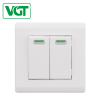 wall socket factory PC 2GANG 1WAY WALL SWITCH