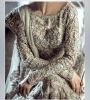 Grey Color Heavy Embroidered Net Dress for Her